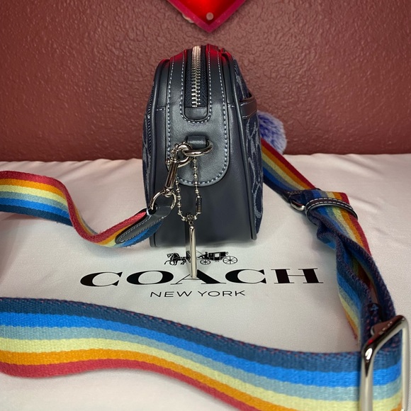 Coach Isla Denim With Rainbow Strap - Picture 3 of 6